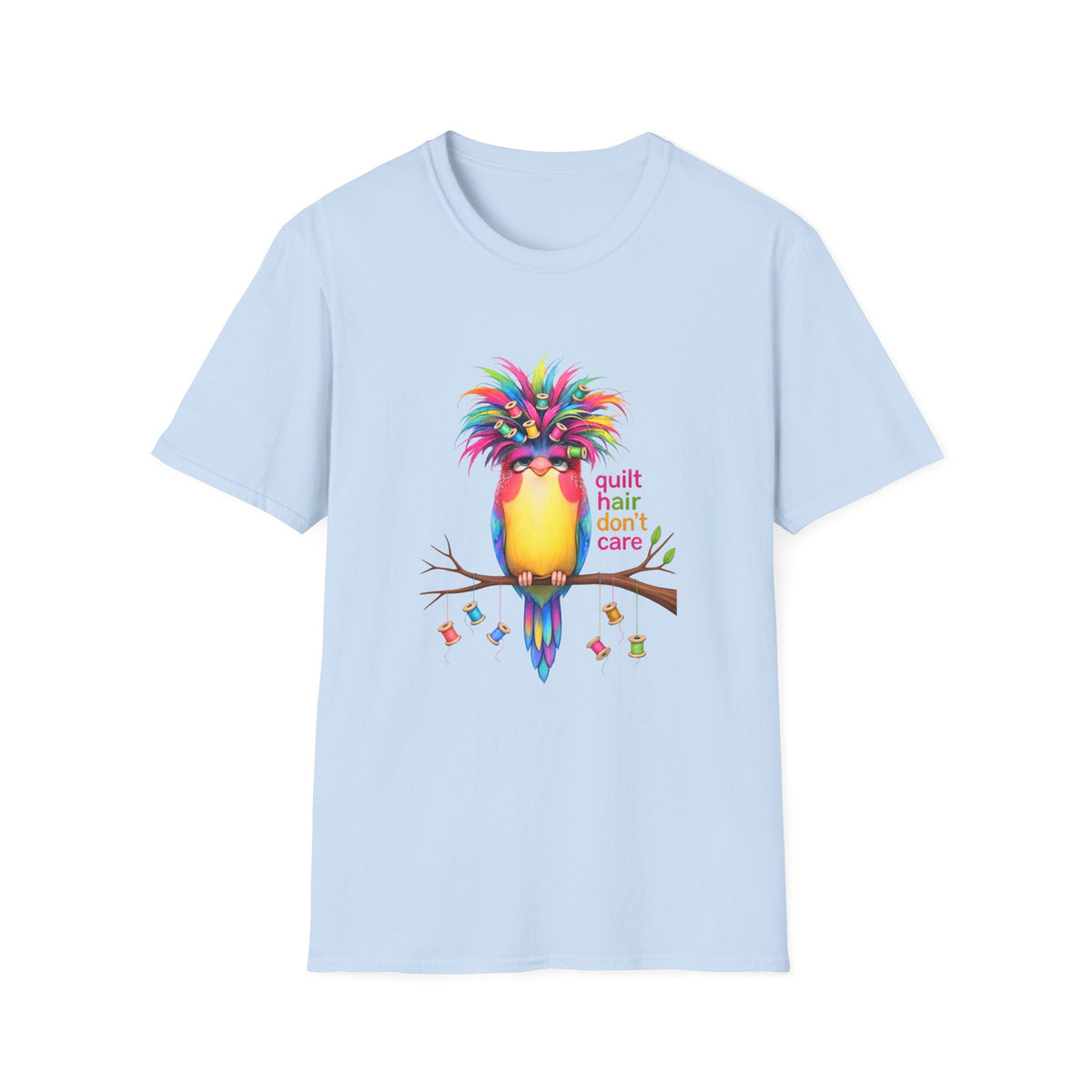 Quilt Hair Bird T-Shirt