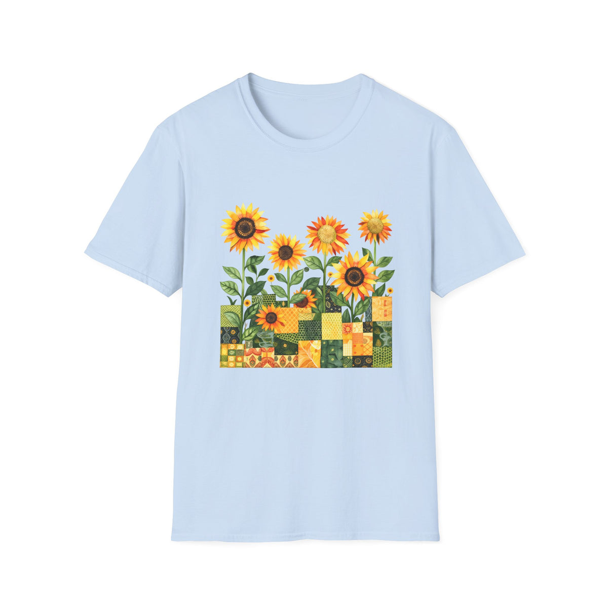 Quilted Sunflower Field T-Shirt