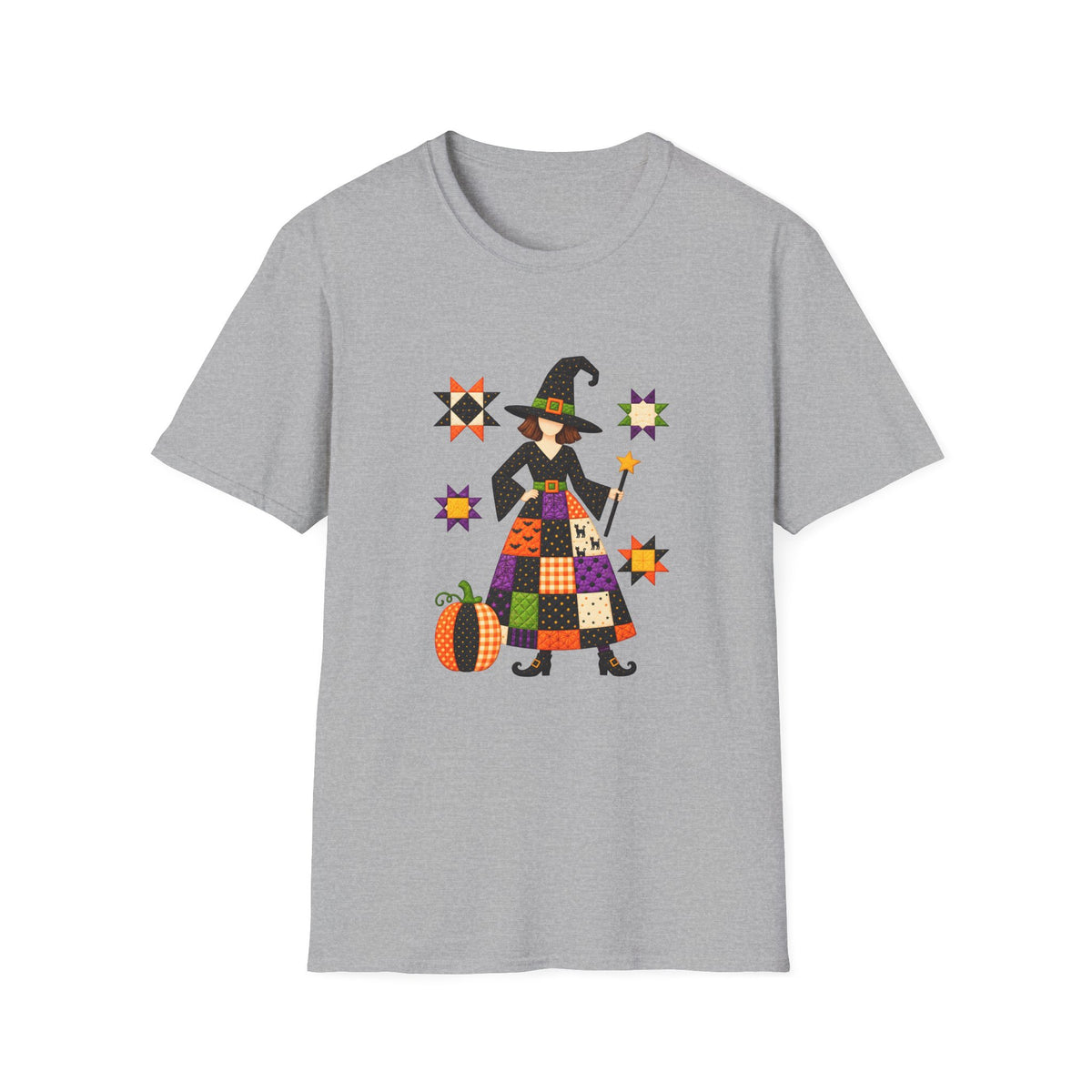 Patchwork Quilt Witch T-Shirt