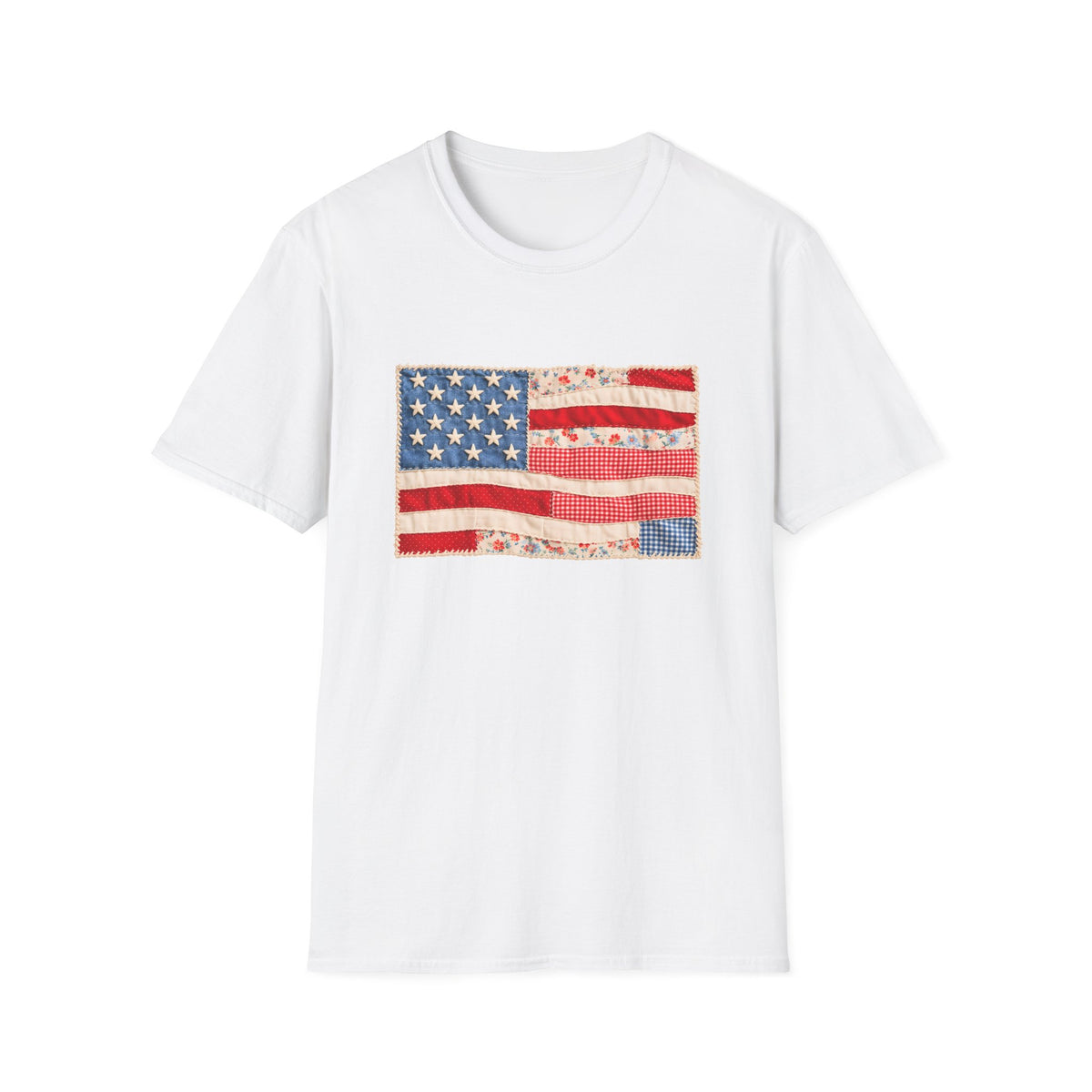 Patchwork American Flag T-Shirt