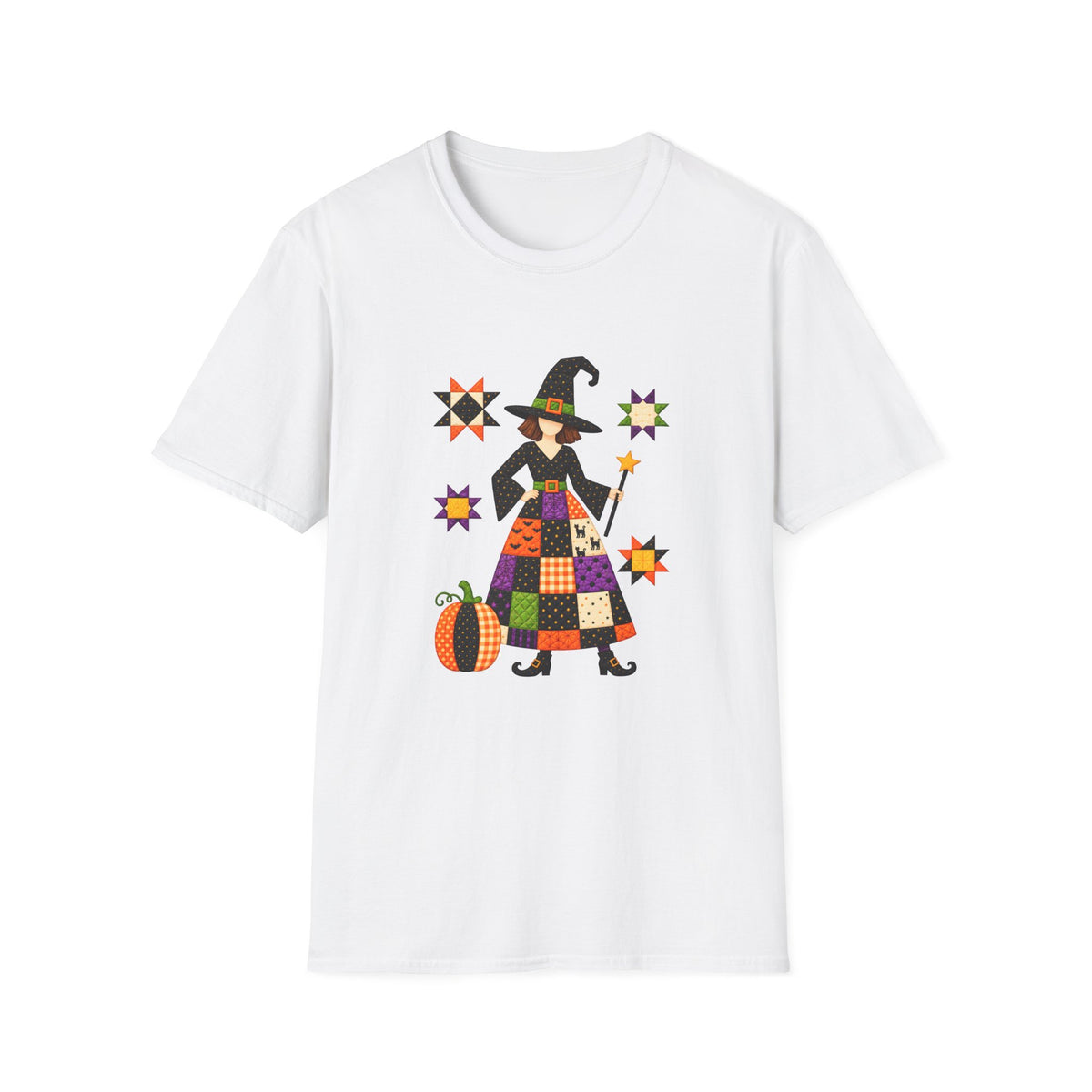 Patchwork Quilt Witch T-Shirt
