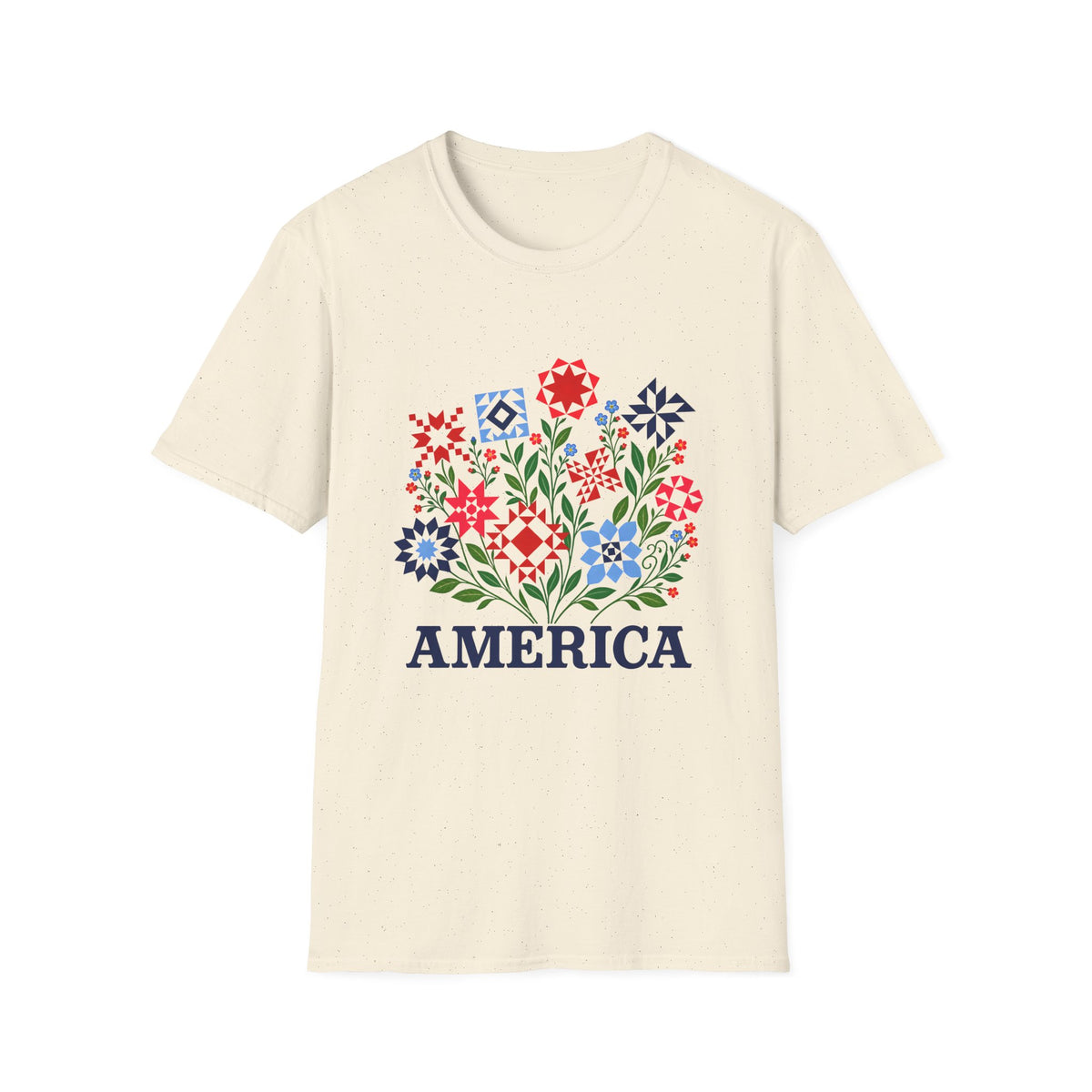 Americana Quilt Blooms T-Shirt