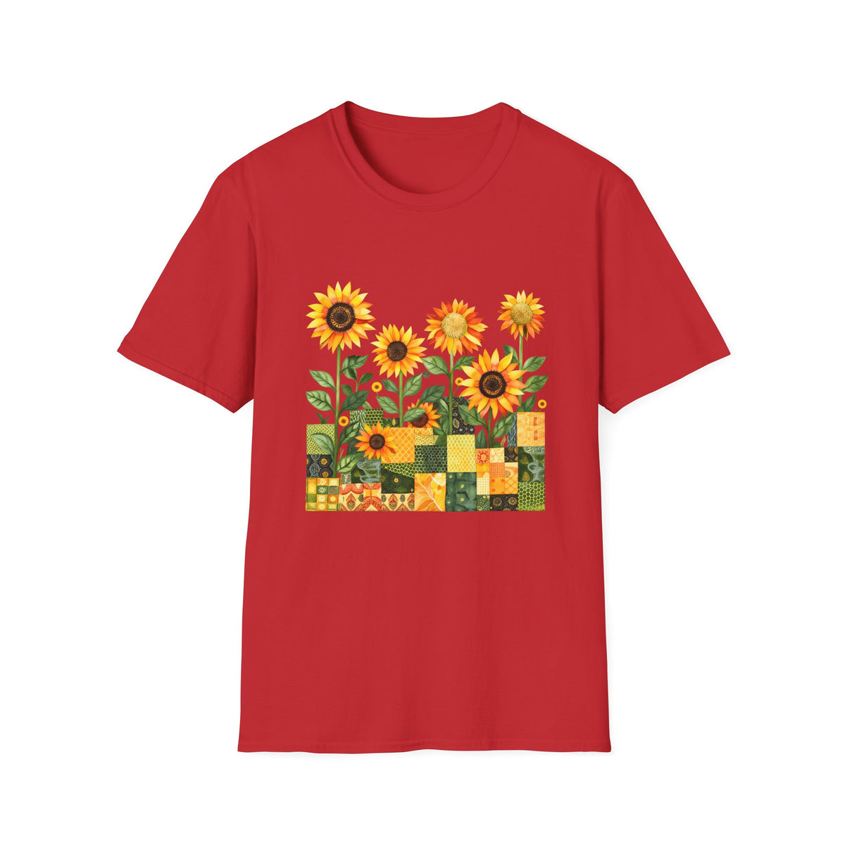Quilted Sunflower Field T-Shirt