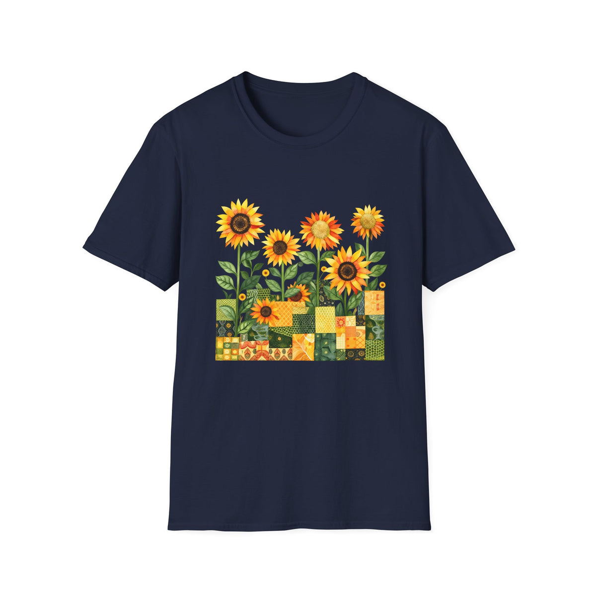 Quilted Sunflower Field T-Shirt