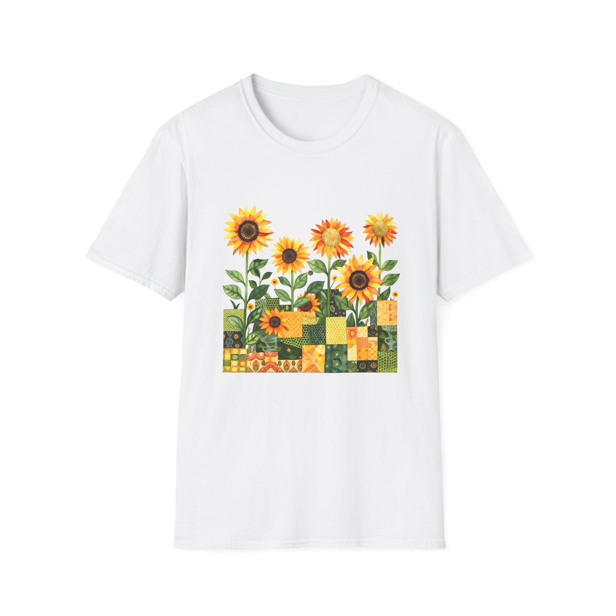 Quilted Sunflower Field T-Shirt