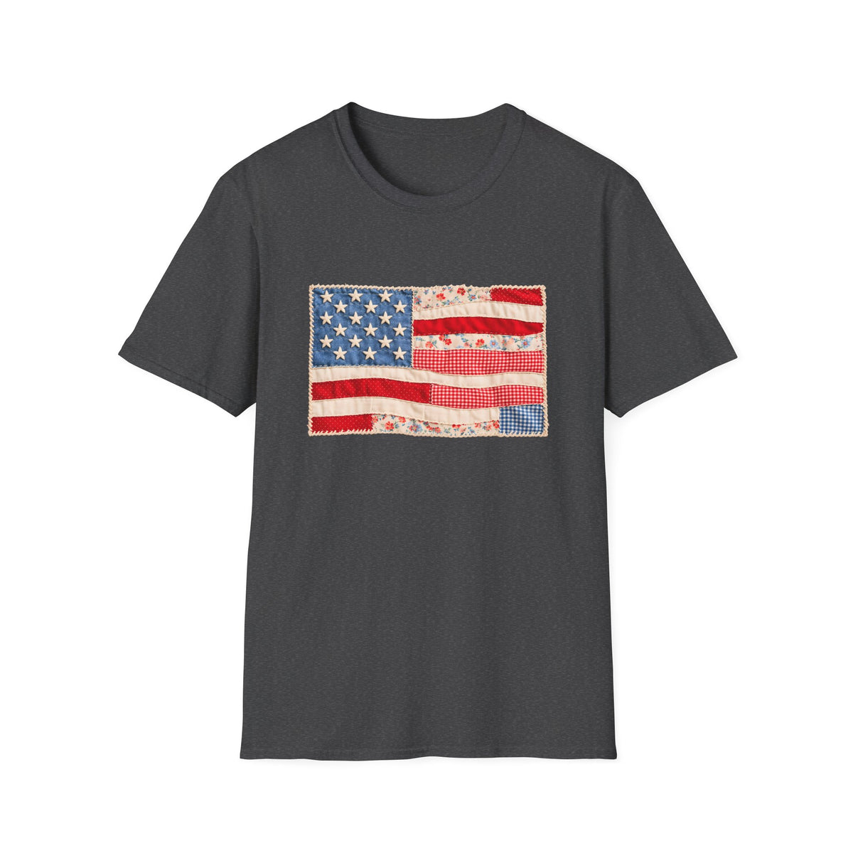 Patchwork American Flag T-Shirt