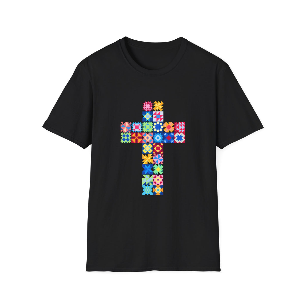 Patchwork Faith Cross T-Shirt