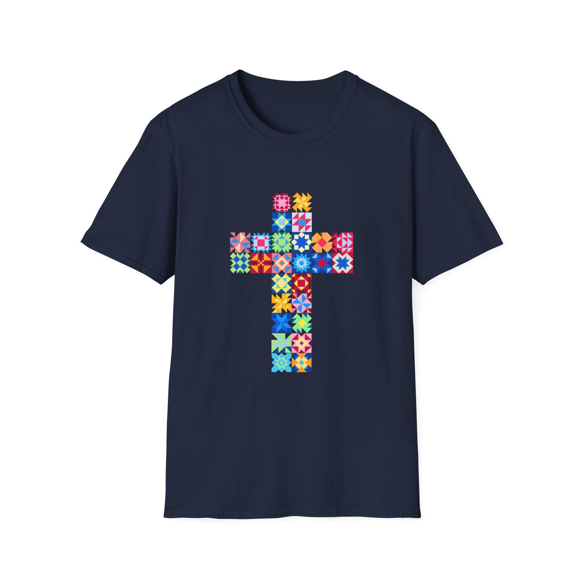 Patchwork Faith Cross T-Shirt