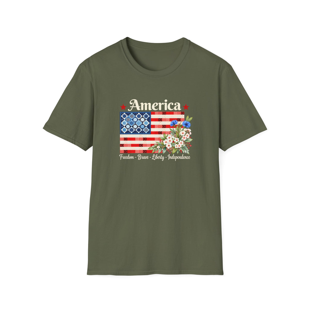 American Patchwork Bloom T-Shirt