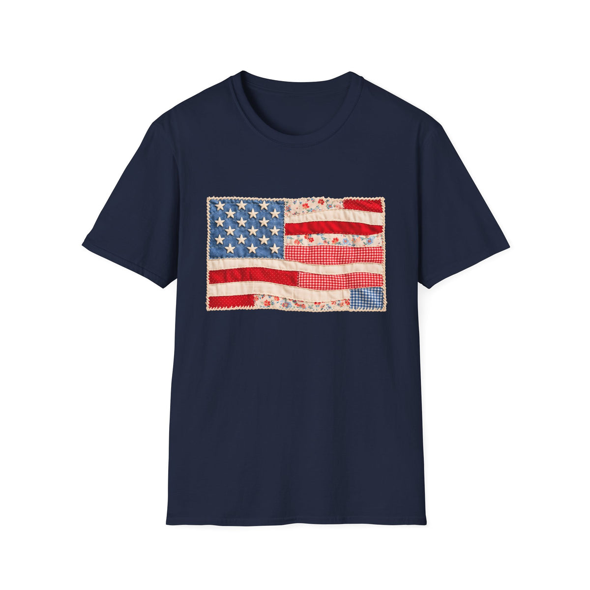Patchwork American Flag T-Shirt