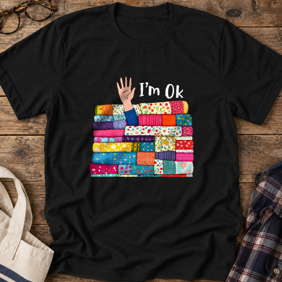 I'm Okay T-Shirt in Black