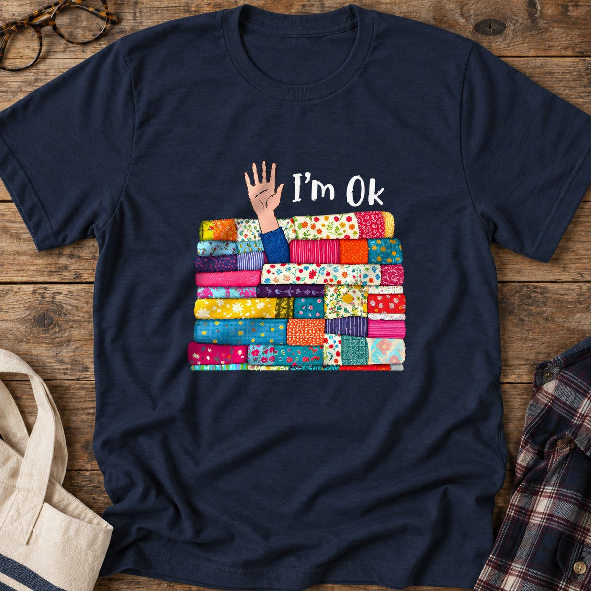I'm Okay T-Shirt in Navy