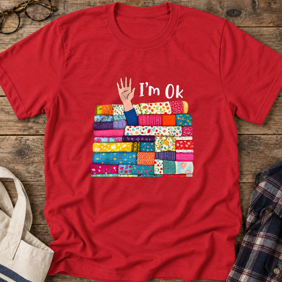I'm Okay T-Shirt in Red