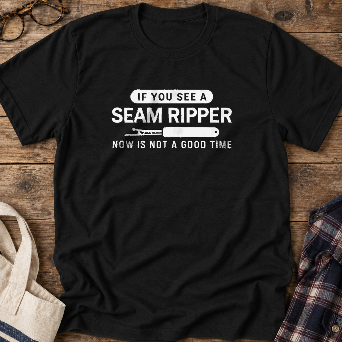 Seam Ripper T-Shirt in Black