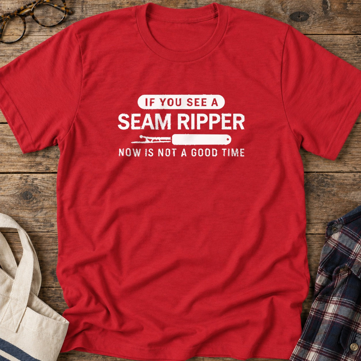 Seam Ripper T-Shirt in Red