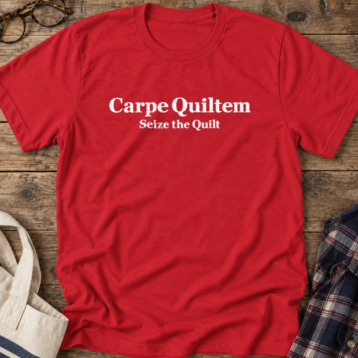 Carpe Quiltem T-Shirt in Red