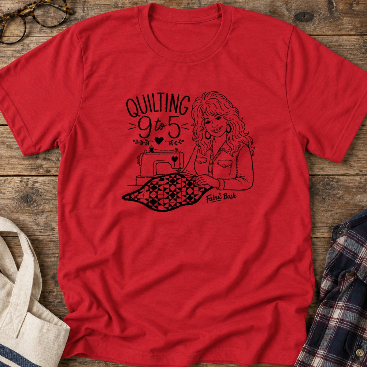 Quilting Nine Five T-Shirt in Red