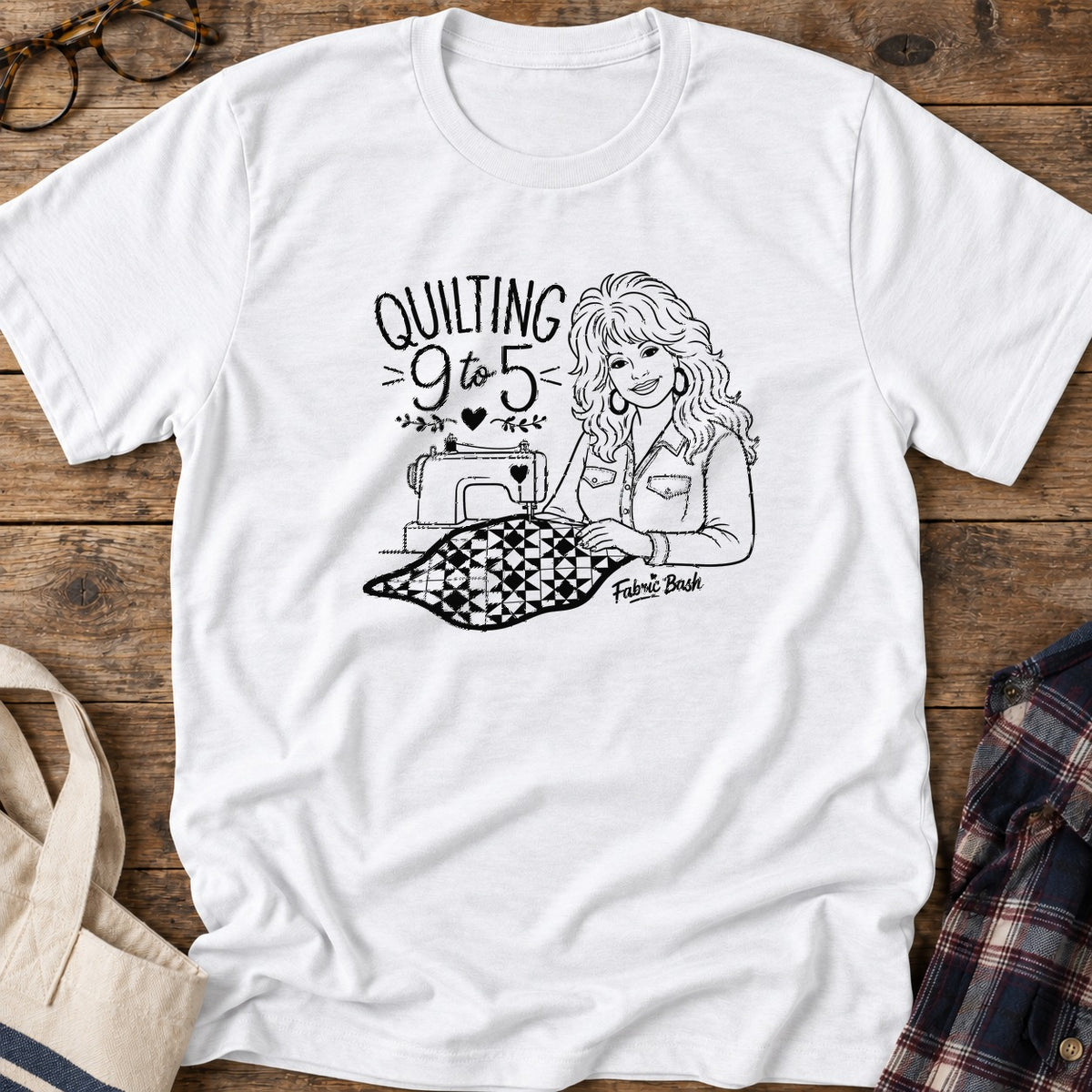 Quilting Nine Five T-Shirt in White