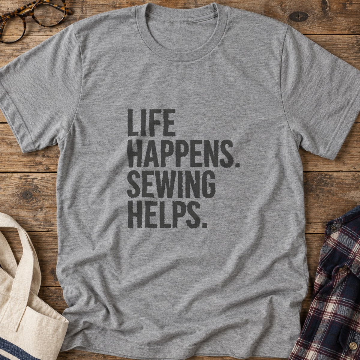 Sewing Helps T-Shirt in Sport Grey