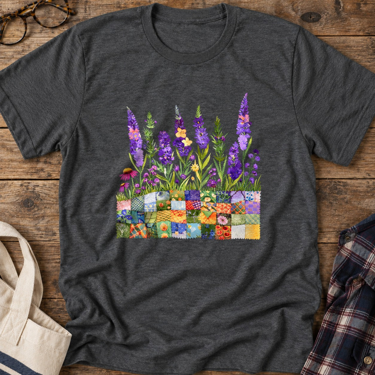 Quilting Field T-Shirt in Dark Heather