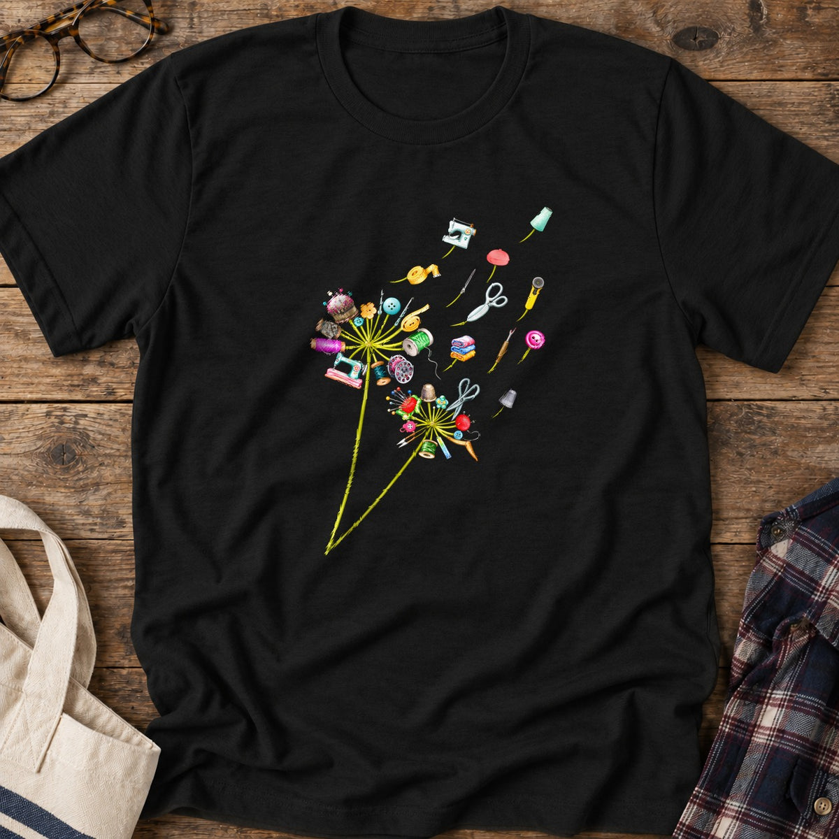Crafted To Bloom T-Shirt in Black