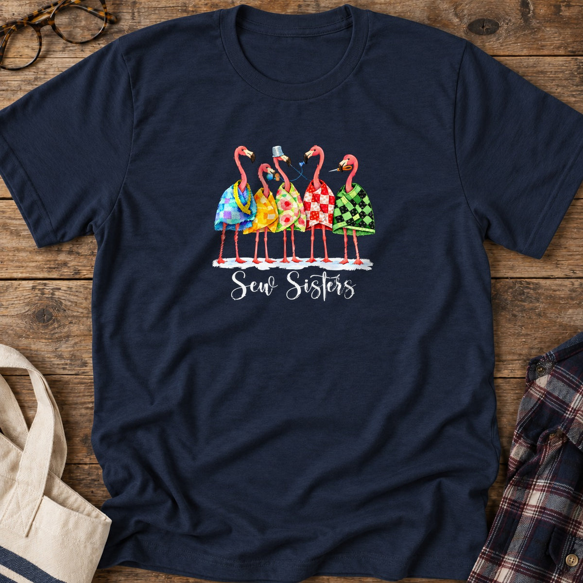 Sew Sisters T-Shirt in Navy