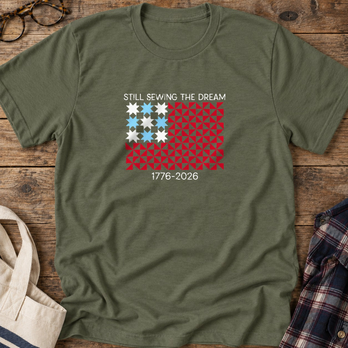 Sewing The Dream T-Shirt in Military Green