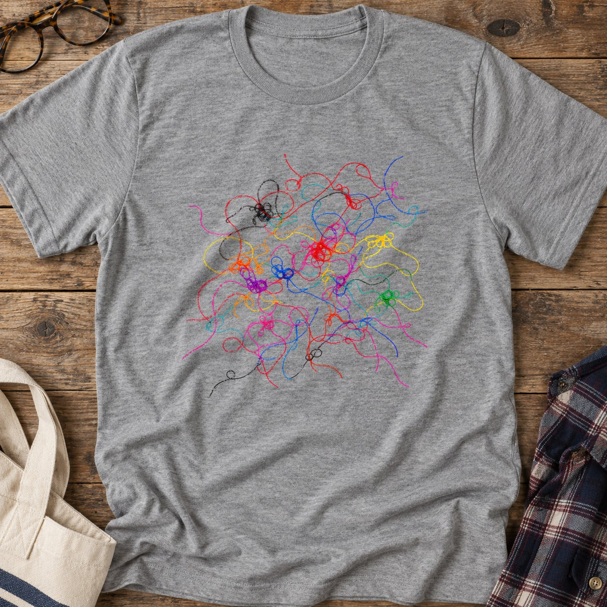 Stray Threads T-Shirt in Sport Grey