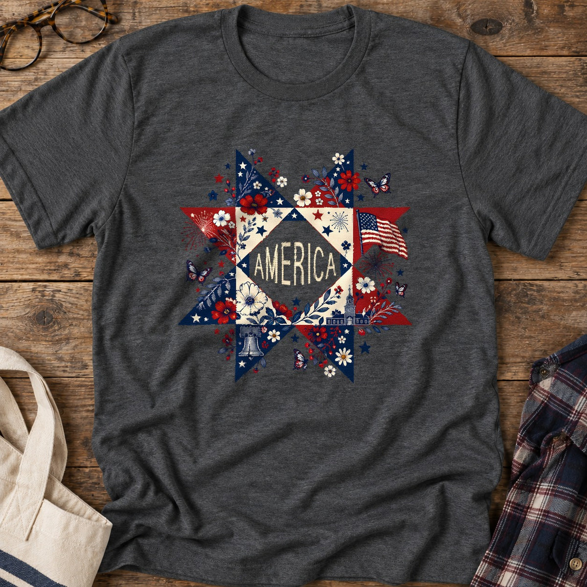 Liberty In Bloom T-Shirt in Dark Heather