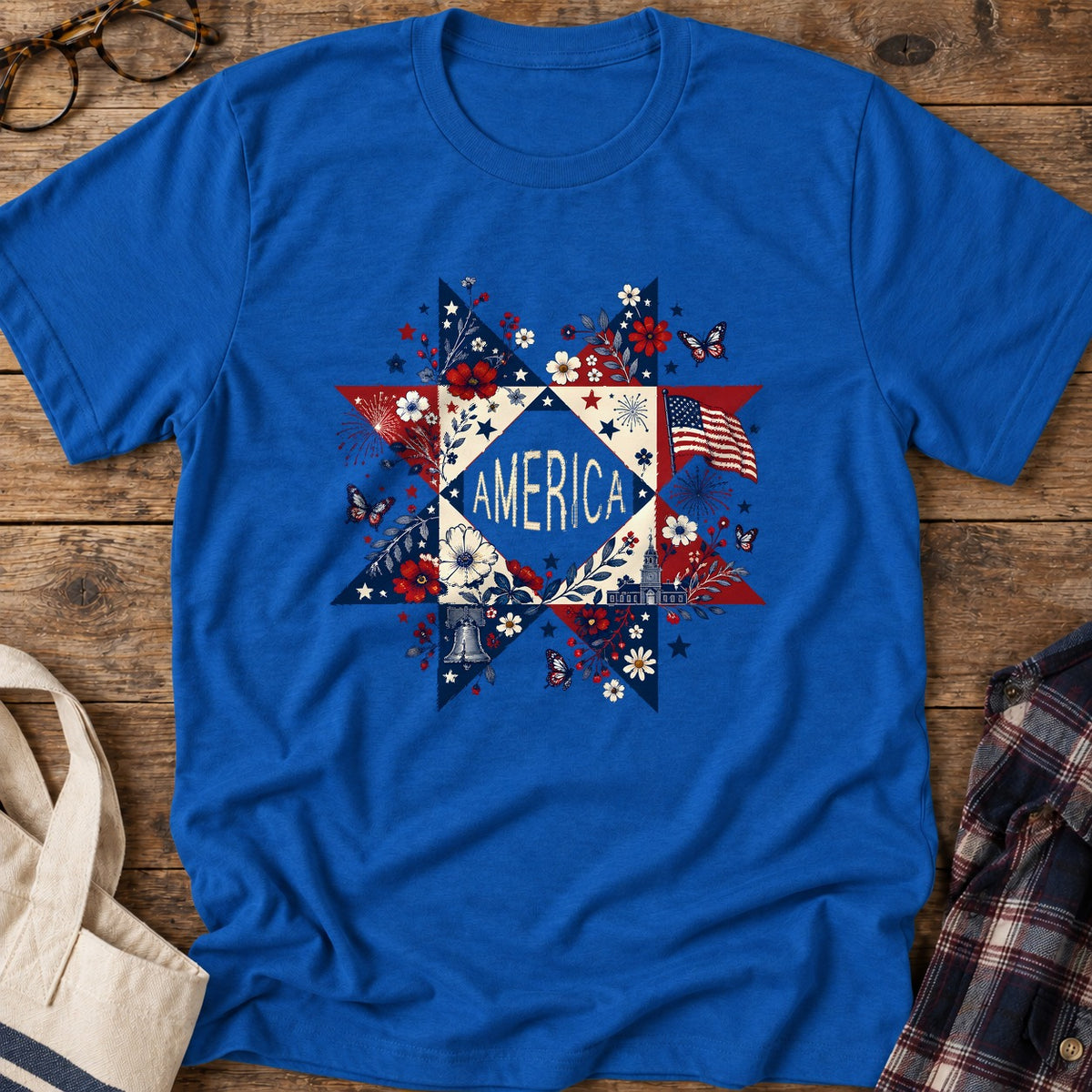Liberty In Bloom T-Shirt in Royal