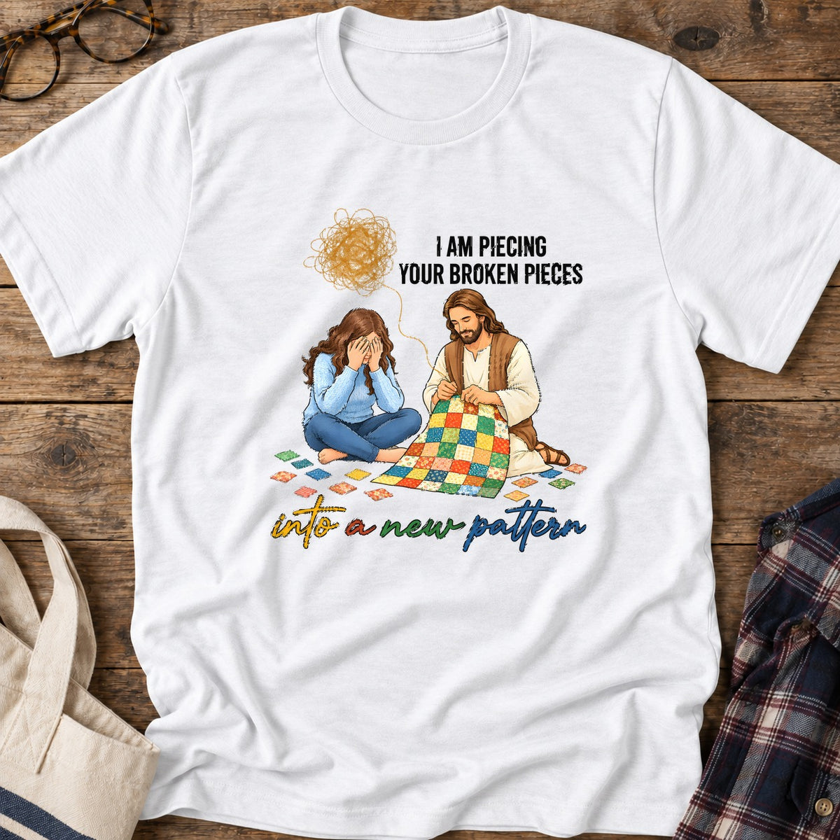 Piecing Broken Pieces T-Shirt in White
