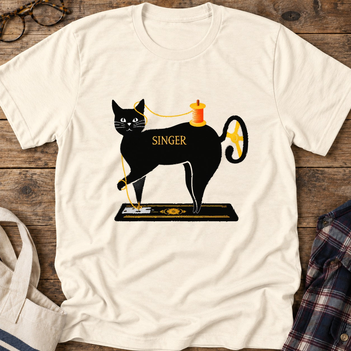 Mewing Machine T-Shirt in Natural