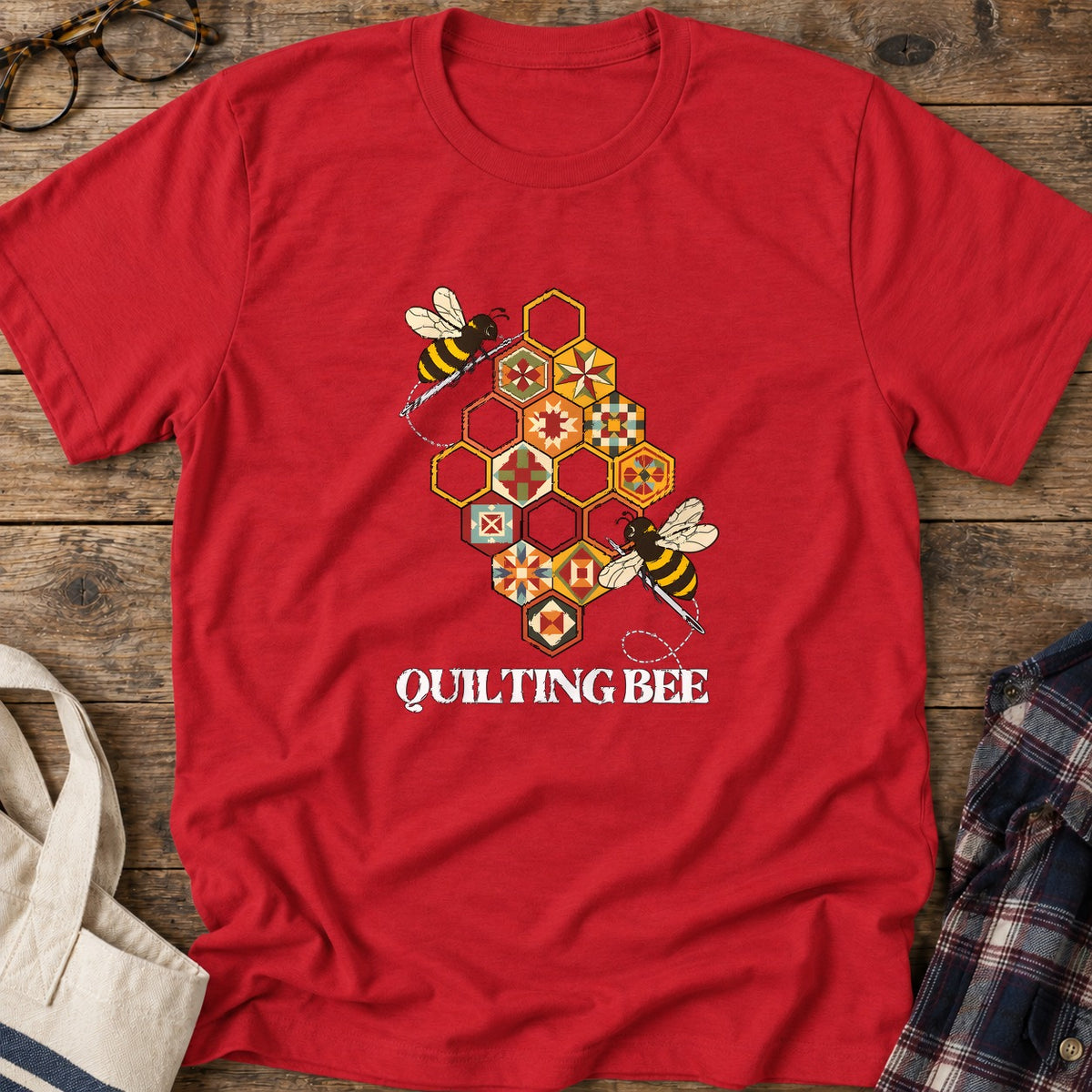 Quilting Bee T-Shirt in Red