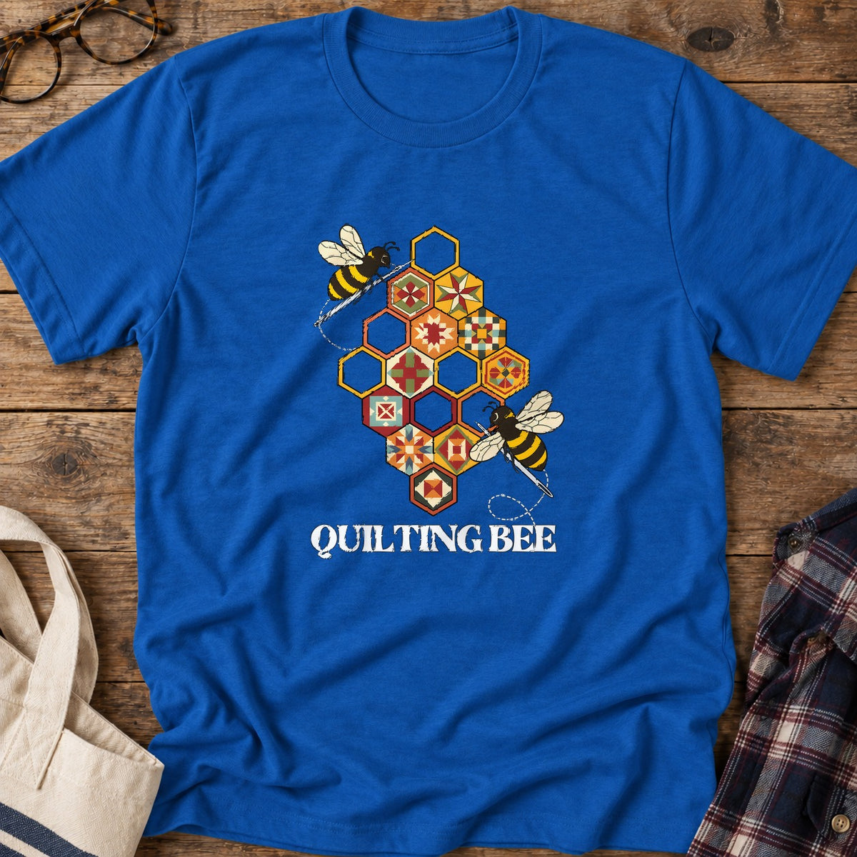 Quilting Bee T-Shirt in Royal