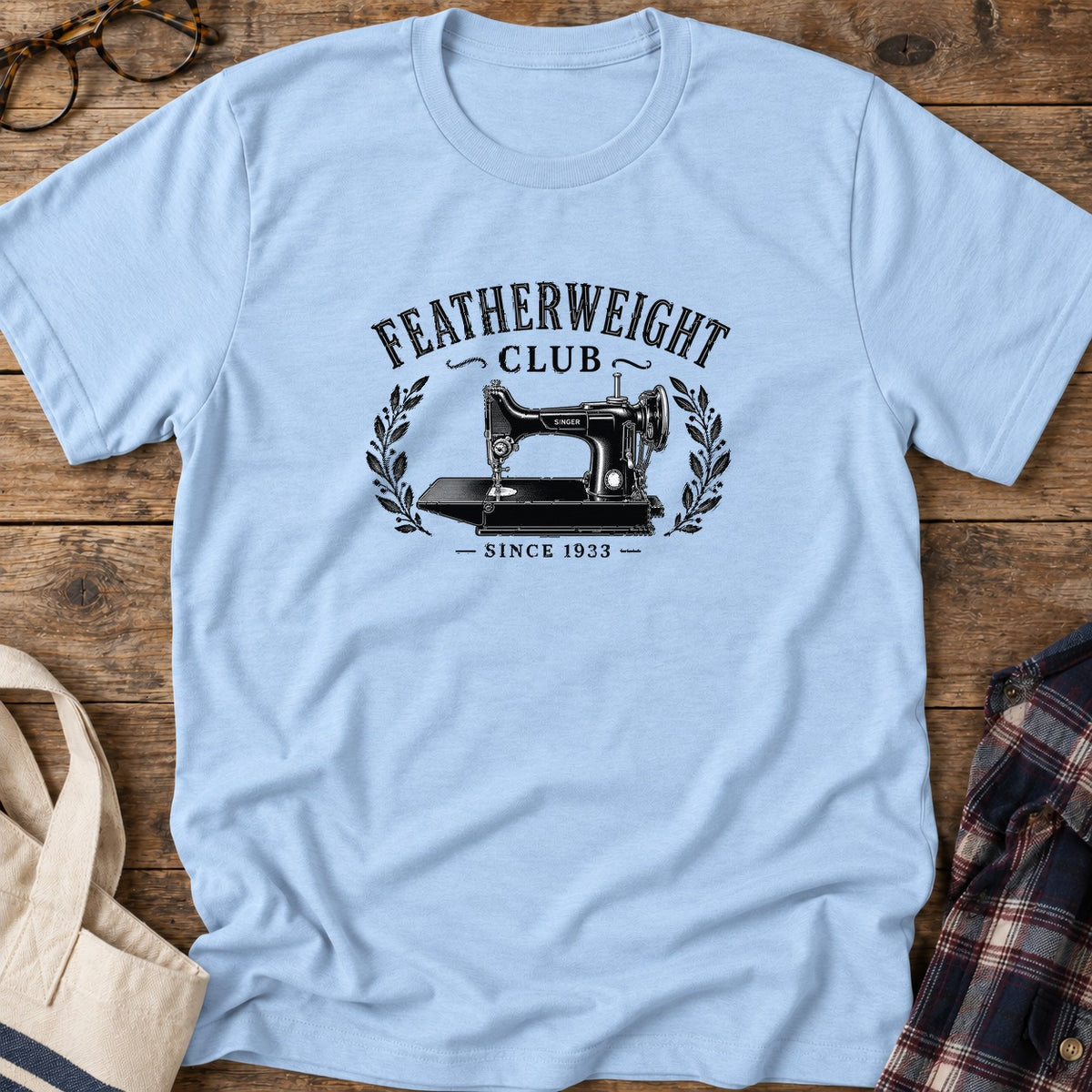 Featherweight Club T-Shirt in Light Blue