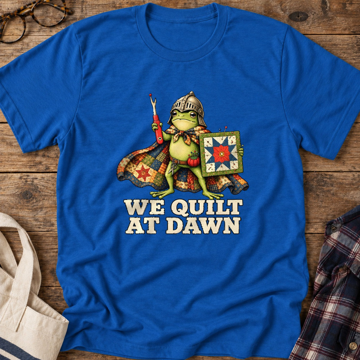 Quilt At Dawn T-Shirt in Royal