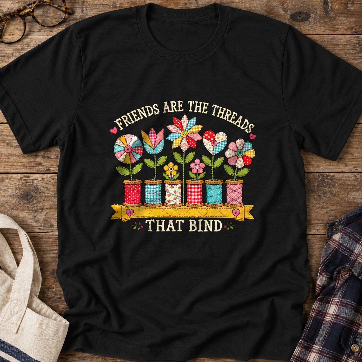 Threads That Bind T-Shirt in Black