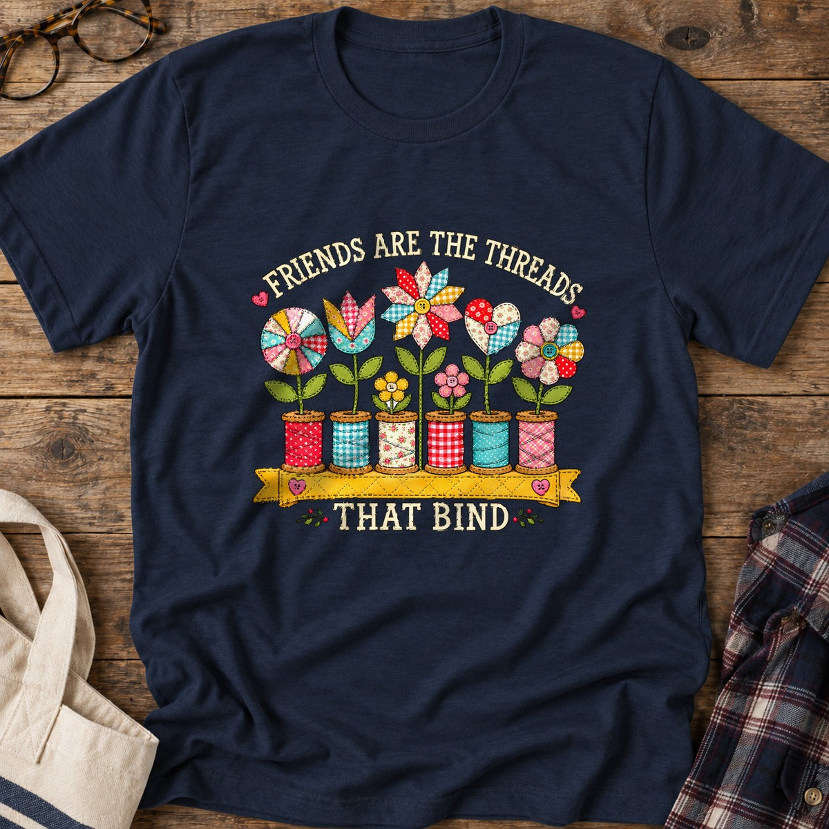 Threads That Bind T-Shirt in Navy