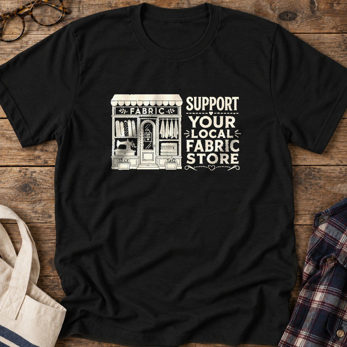 Sew Local T-Shirt in Black