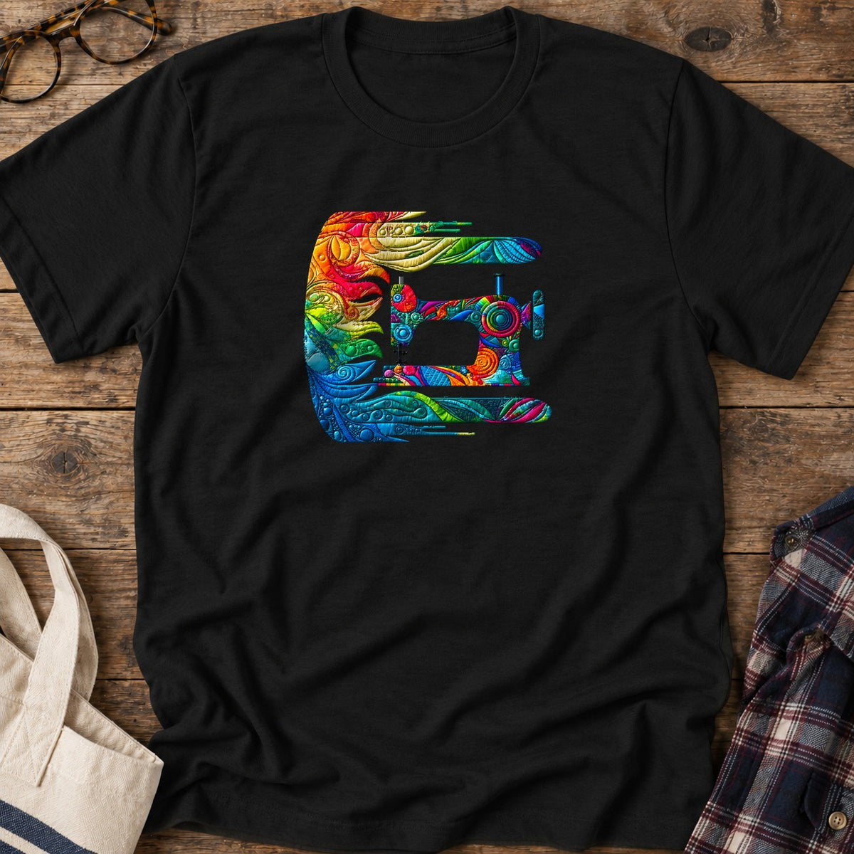 Gale Force Quilting T-Shirt in Black