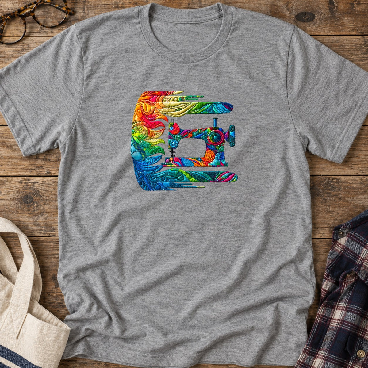 Gale Force Quilting T-Shirt in Sport Grey