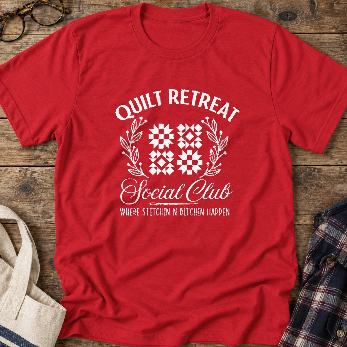 Retreat Social Club T-Shirt in Red