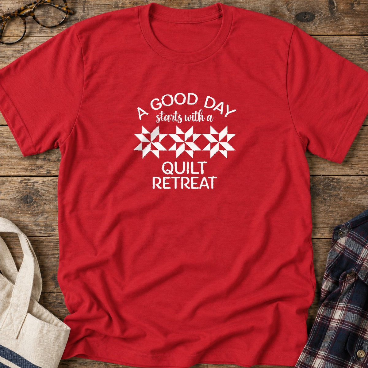Good Day Retreat T-Shirt in Red