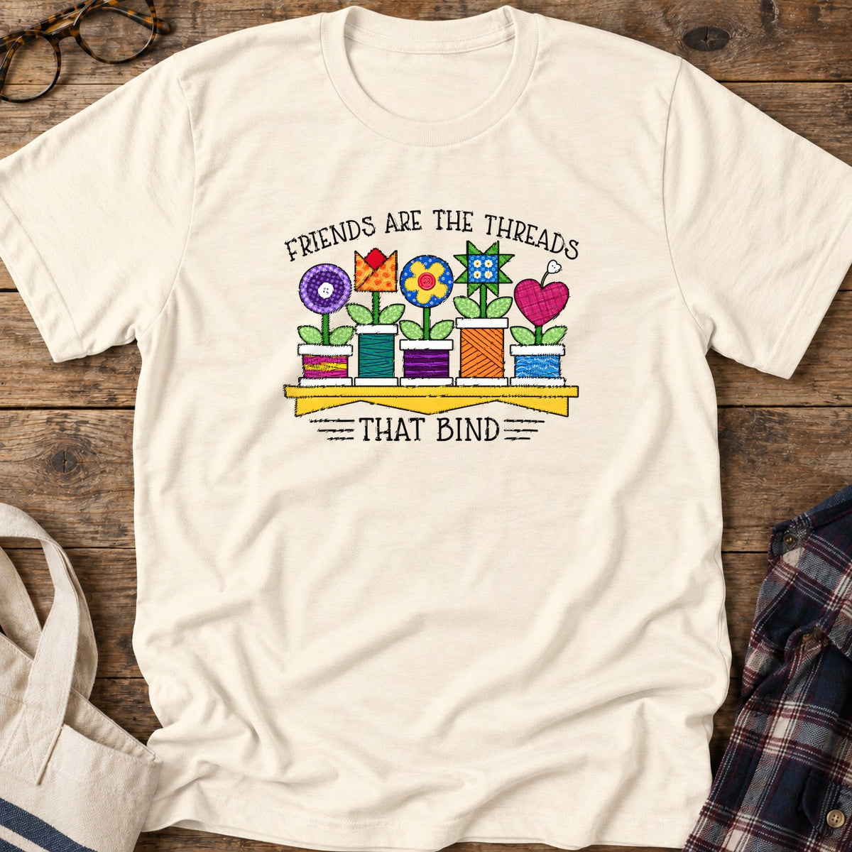 Spool Flowers T-Shirt in Natural