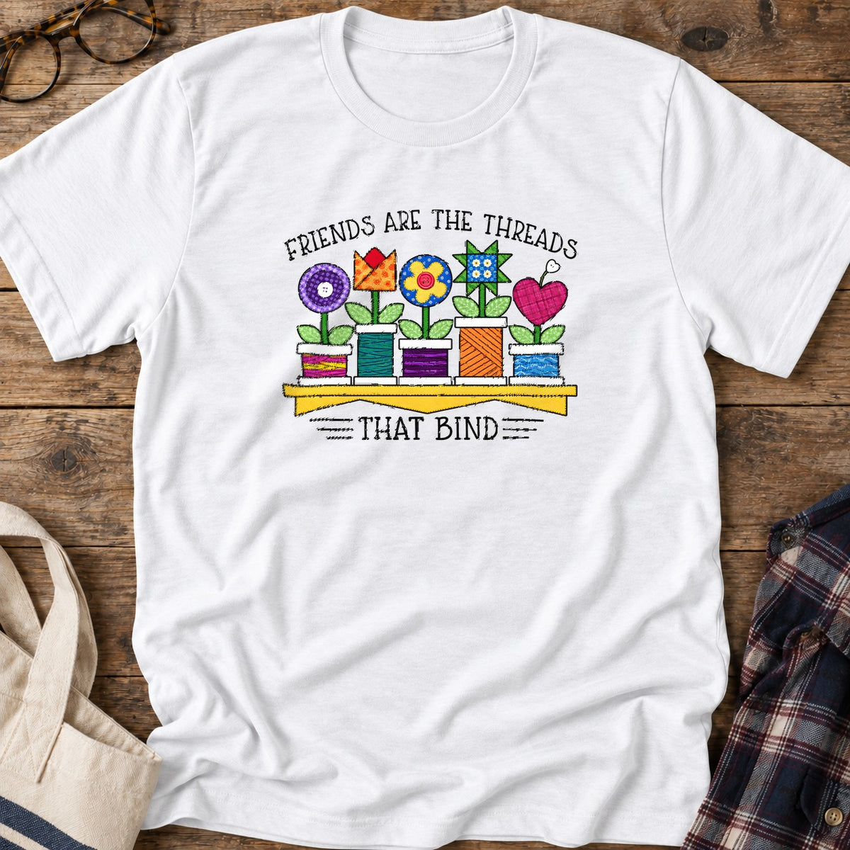 Spool Flowers T-Shirt in White