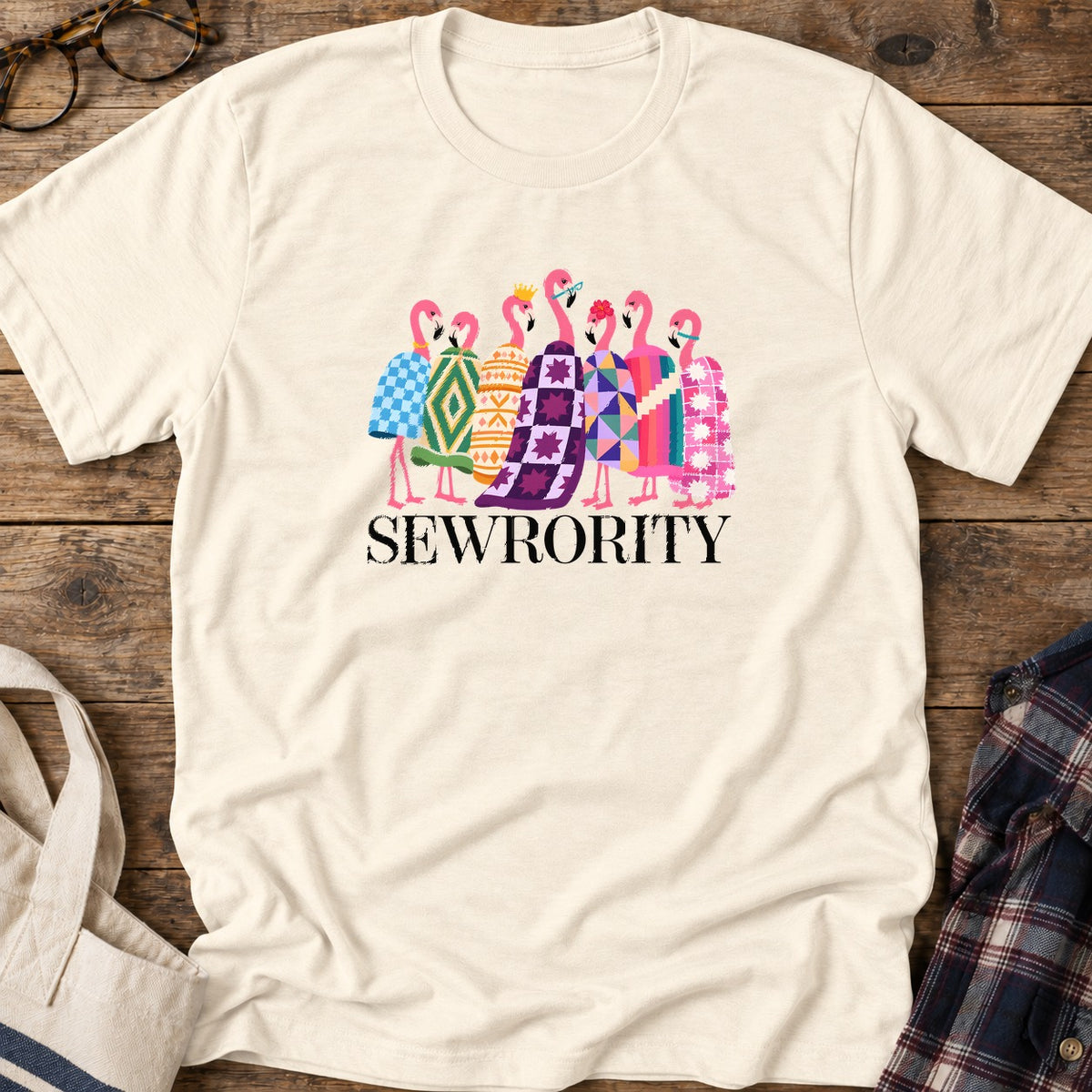 Sewrority Sisters T-Shirt in Natural