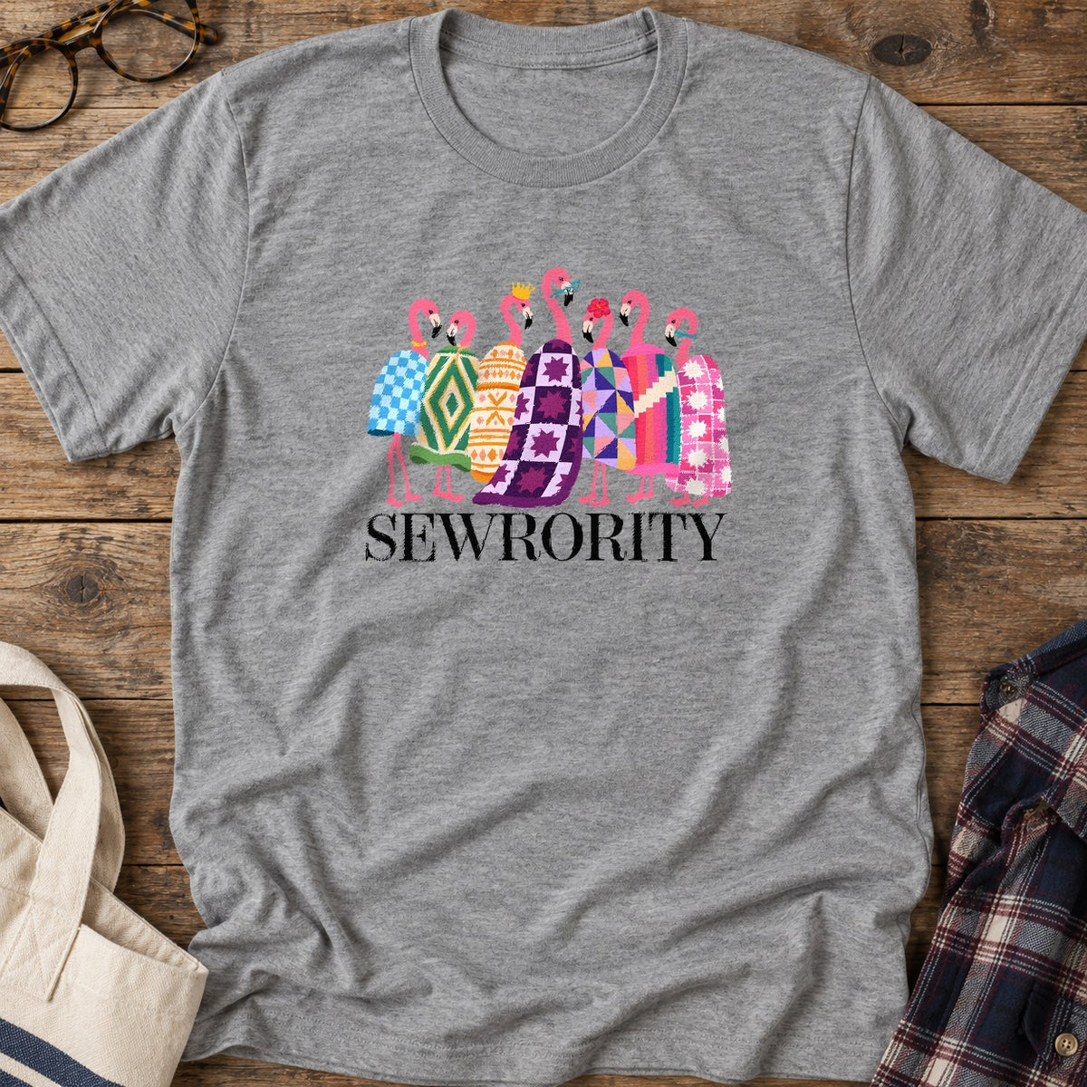 Sewrority Sisters T-Shirt in Sport Grey