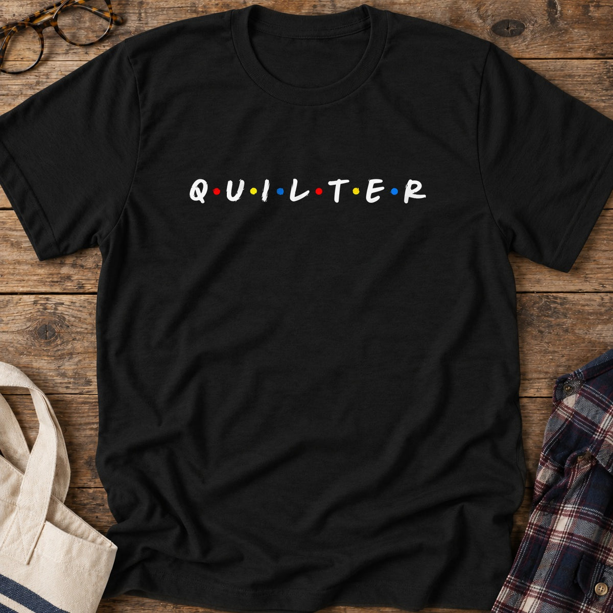 Quilter Friends T-Shirt in Black
