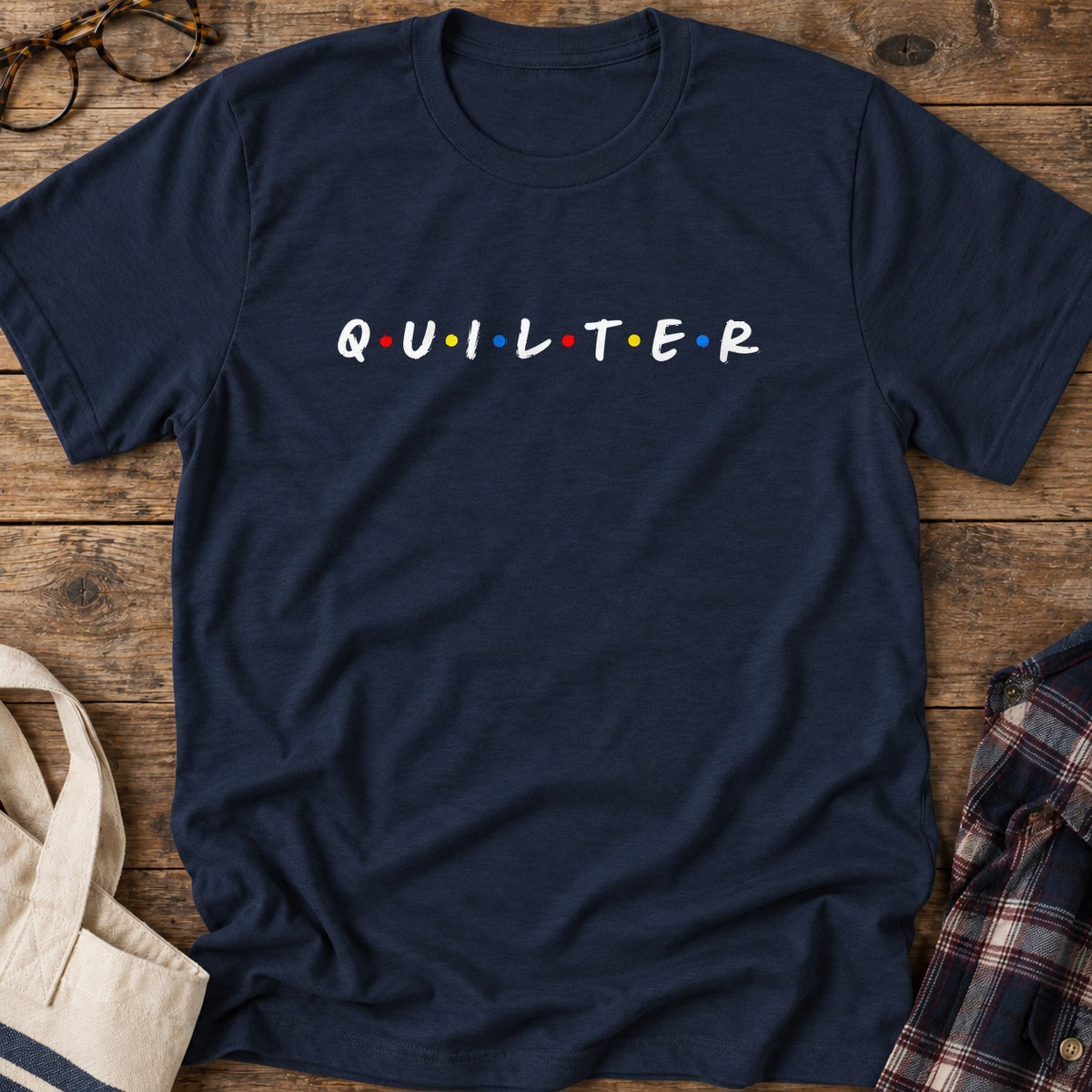 Quilter Friends T-Shirt in Navy