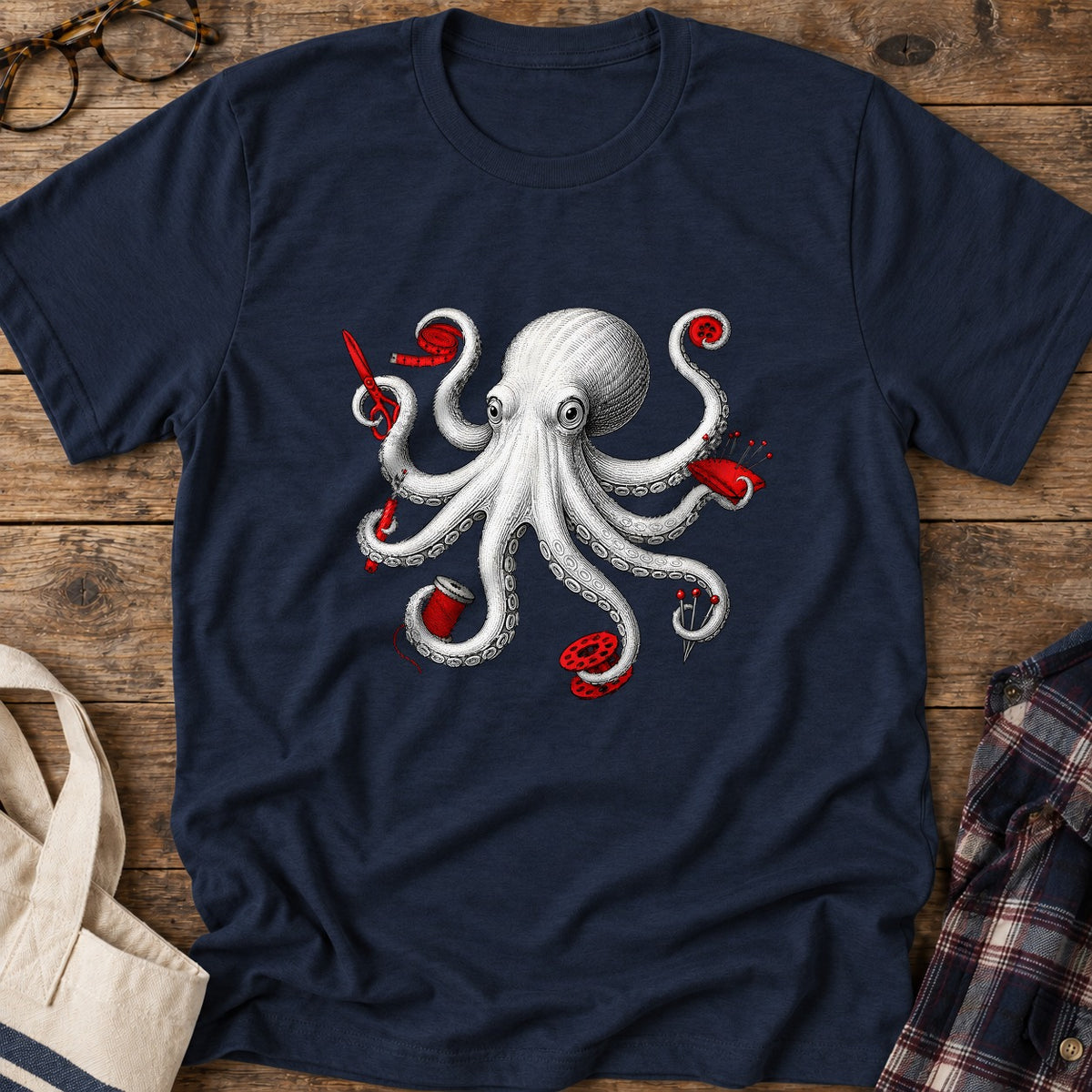 Thread Kraken T-Shirt in Navy